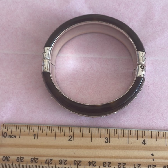 Brighton Silver & TortoiseShell Bangle Bracelet - Picture 3 of 11
